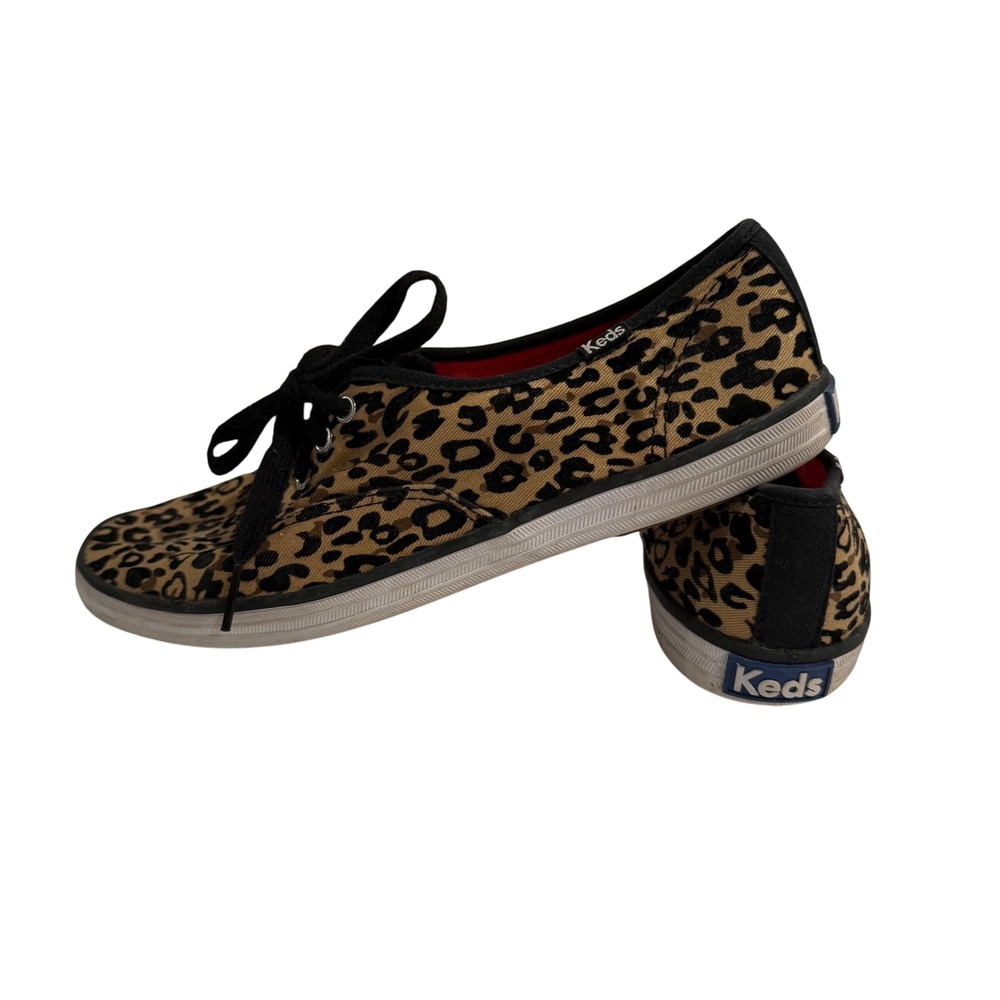 Keds Leopard Animal Print Sneakers Womens 8.5 Indie Grunge Coquette Classic Boho
